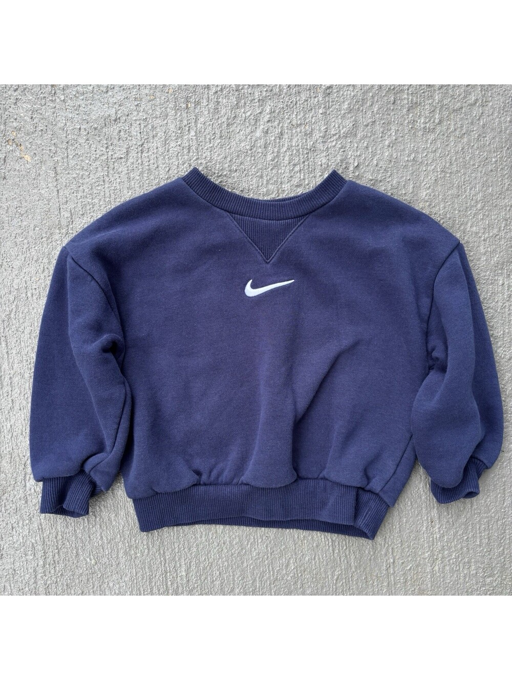 Nike Center Swoosh KIDS Crewneck Sweater 2T Navy Blue